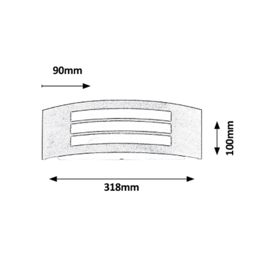 Rabalux - Luz de parede de exterior 1xE27/14W/230V IP44