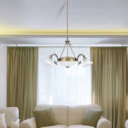 Rabalux 8553 - Candelabro numa corrente ORCHIDEA 3xE14/40W+2xE27/60W