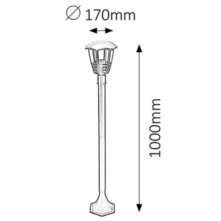 Rabalux - Candeeiro exterior 1xE27/60W/230V IP44 1 m