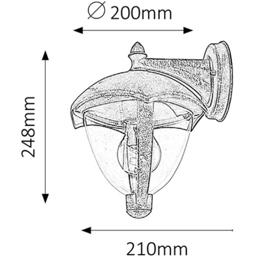 Rabalux - Luz de exterior 1xE27/40W/230V IP44