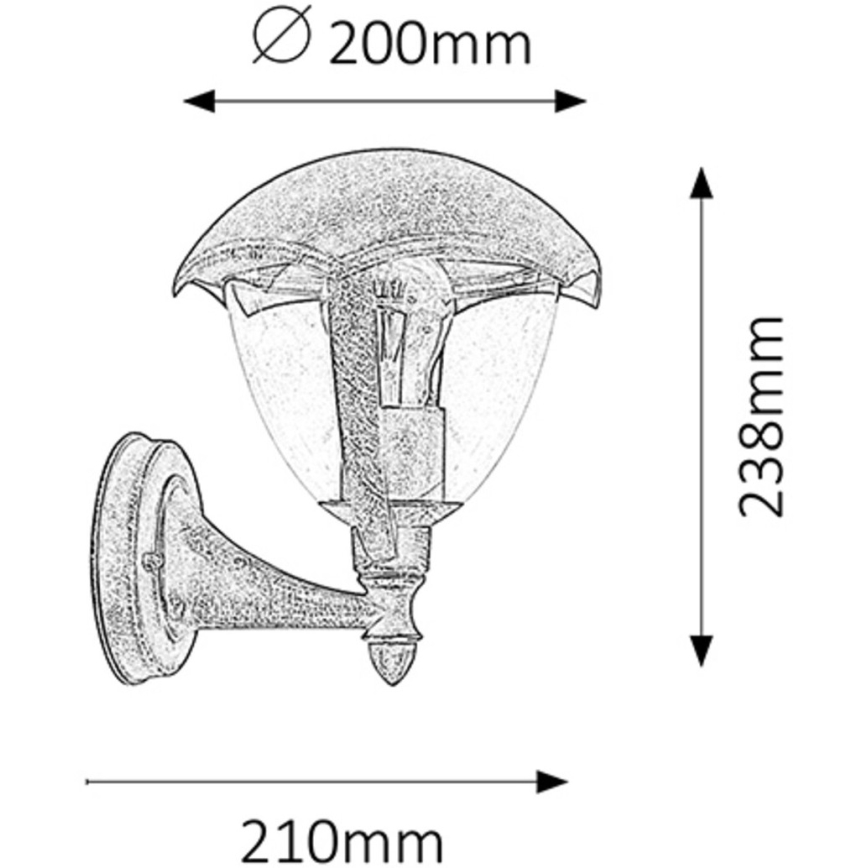 Rabalux - Luz de exterior 1xE27/40W/230V IP44