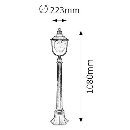 Rabalux - Candeeiro de exterior 1xE27/60W/230V