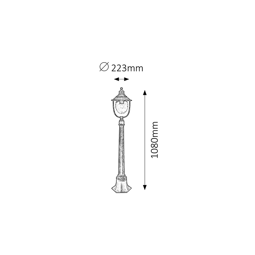 Rabalux - Candeeiro de exterior 1xE27/60W/230V