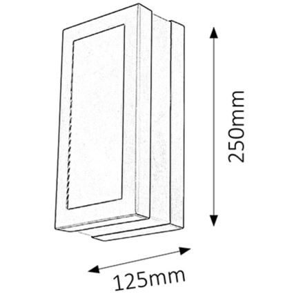 Rabalux - Luz de parede de exterior 1xE27/14W/230V IP44