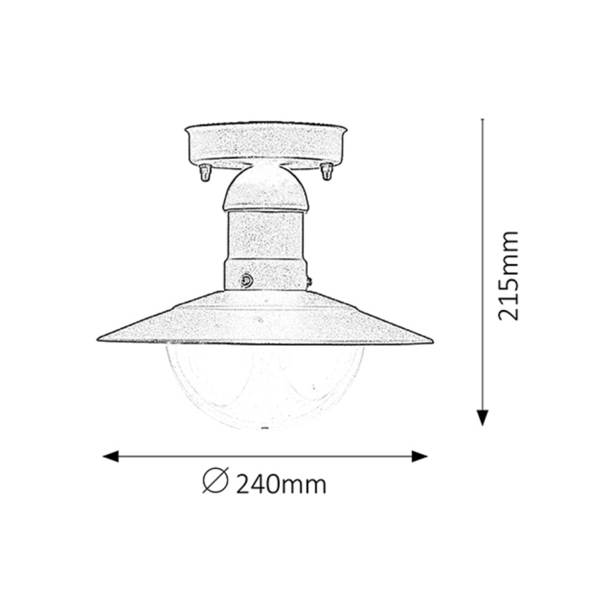 Rabalux - Luz de teto de exterior 1xE27/60W IP44
