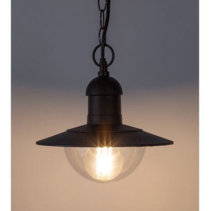 Rabalux - Luz pendente de exterior 1xE27/60W preto antigo IP44