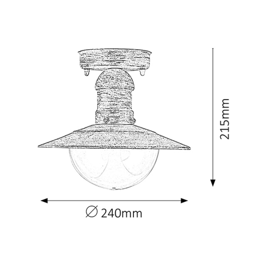 Rabalux - Luz de teto de exterior 1xE27/60W IP44