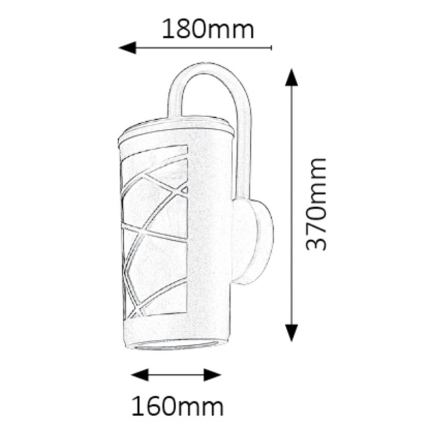 Rabalux - Luz de parede de exterior 1xE27/60W/230V IP44