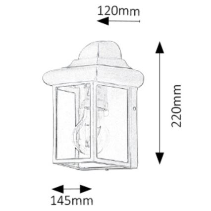 Rabalux - Luz de parede de exterior 1xE27/60W/230V IP43 branco