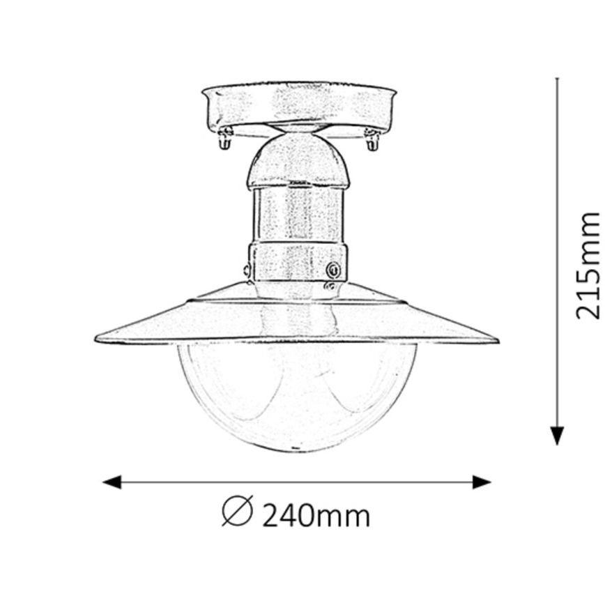 Rabalux - Luz de teto de exterior 1xE27/60W IP44