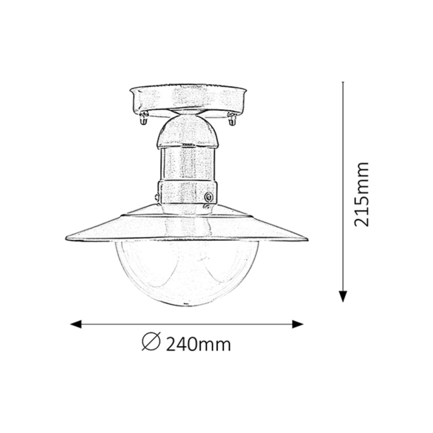 Rabalux - Luz de teto de exterior 1xE27/60W IP44