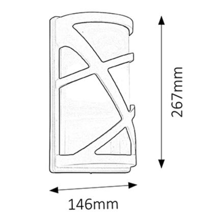 Rabalux - Luz de parede de exterior 1xE27/40W IP54