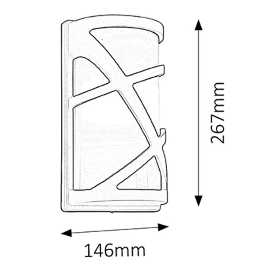 Rabalux - Luz de parede de exterior 1xE27/40W IP54