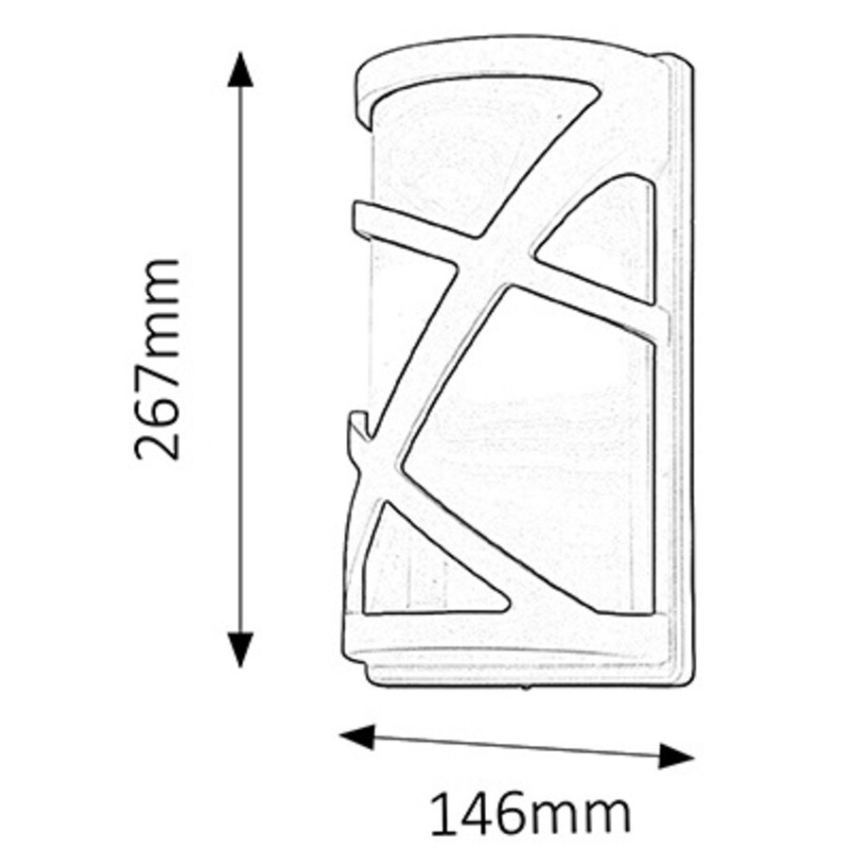 Rabalux - Luz de parede de exterior 1xE27/40W IP54