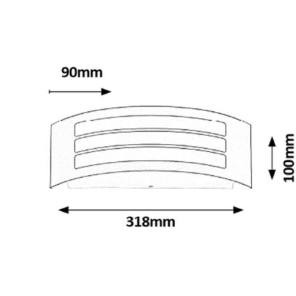 Rabalux - Luz de parede de exterior 1xE27/14W IP44
