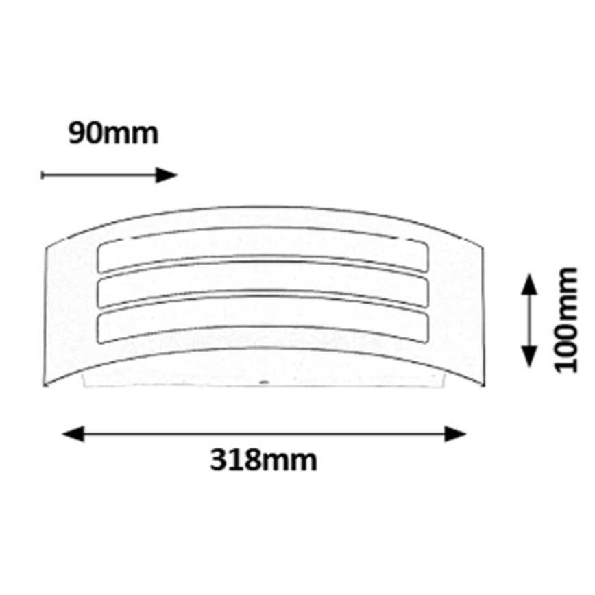 Rabalux - Luz de parede de exterior 1xE27/14W IP44