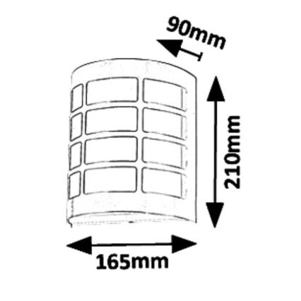 Rabalux 8799 - Luz de parede de exterior SEVILLA 1xE27/11W/230V IP44