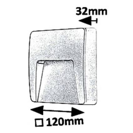 Rabalux 8893 - Luz de parede LED de exterior TRENTO LED/3W/230V IP65