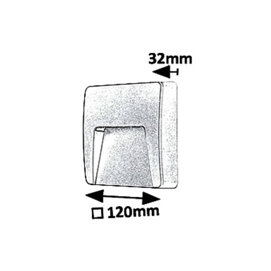 Rabalux 8893 - Luz de parede LED de exterior TRENTO LED/3W/230V IP65