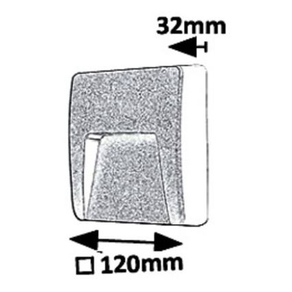 Rabalux 8894 - Luz de parede LED de exterior TRENTO LED/3W/230V IP65