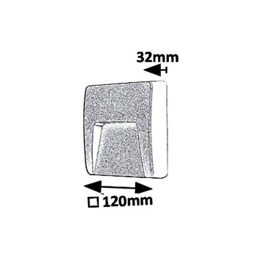 Rabalux 8894 - Luz de parede LED de exterior TRENTO LED/3W/230V IP65
