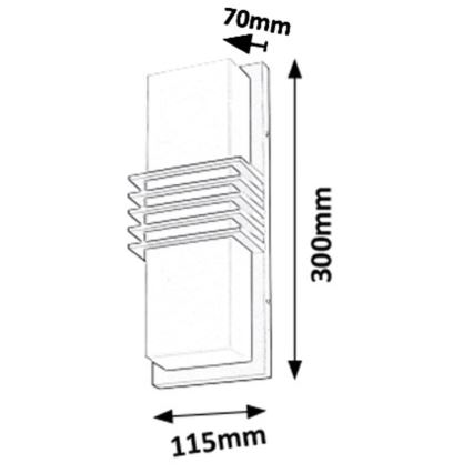Rabalux - Luz de parede LED de exterior LED/12W/230V 800lm 4000K IP44