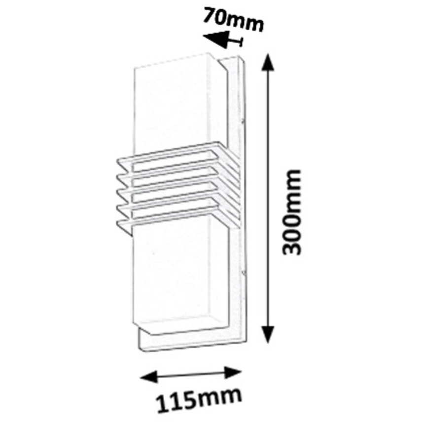 Rabalux - Luz de parede LED de exterior LED/12W/230V 800lm 4000K IP44
