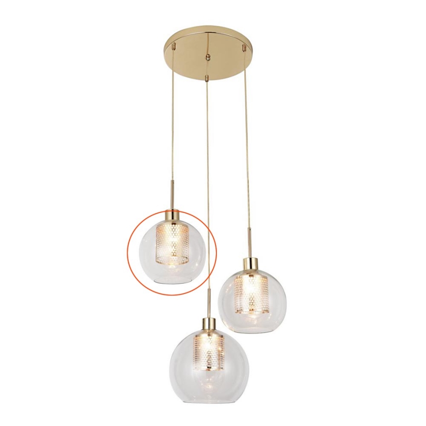 Rabalux - Abajur de substituição diâmetro 19 cm transparente