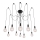 Rabalux - Candeeiro 10xE27/60W/230V aranha preto