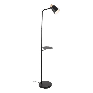 Rabalux - Candeeiro de chão com uma prateleira 1xE27/40W/230V preto