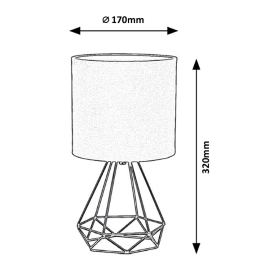Rabalux - Candeeiro de mesa 1xE14/40W/230V castanho