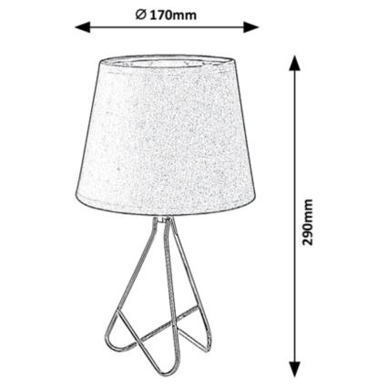 Rabalux - Candeeiro de mesa 1xE14/40W/230V preto/dourado