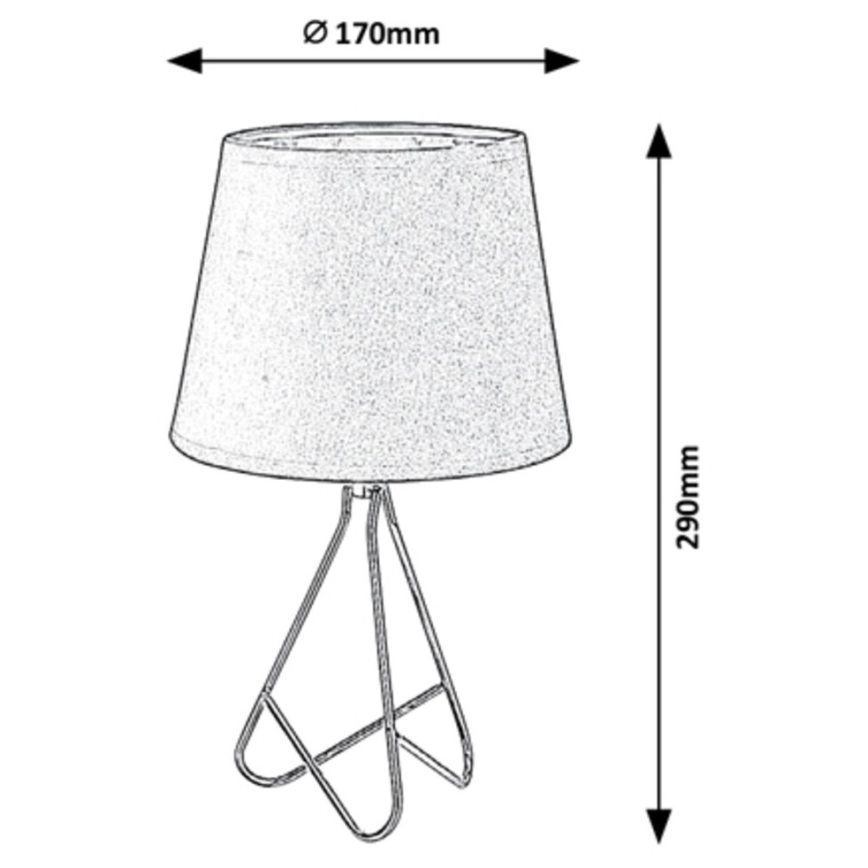 Rabalux - Candeeiro de mesa 1xE14/40W/230V preto/dourado