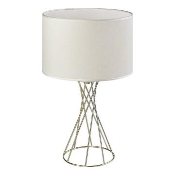 Rabalux - Candeeiro de mesa 1xE27/40W/230V dourado/branco