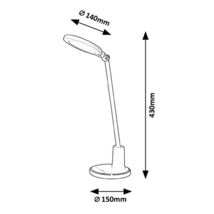 Rabalux - Candeeiro de mesa LED com regulação através do toque LED/10W/230V 3000-6000K