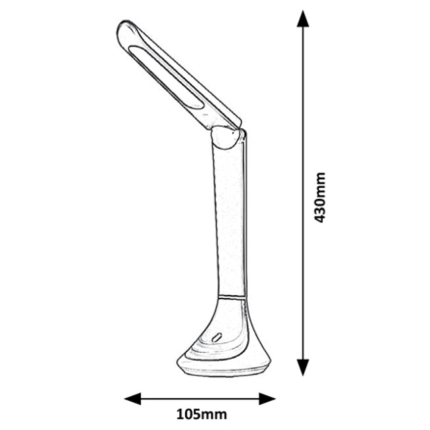 Rabalux - Candeeiro de mesa LED LED/5W/230V preto