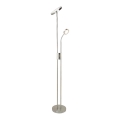 Rabalux - Candeeiro de pé LED regulável LED/18,5W/230V + LED/4,5W cromo fosco