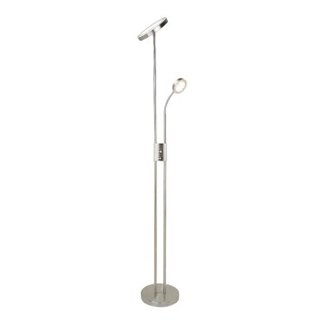 Rabalux - Candeeiro de pé LED regulável LED/18,5W/230V + LED/4,5W cromo fosco