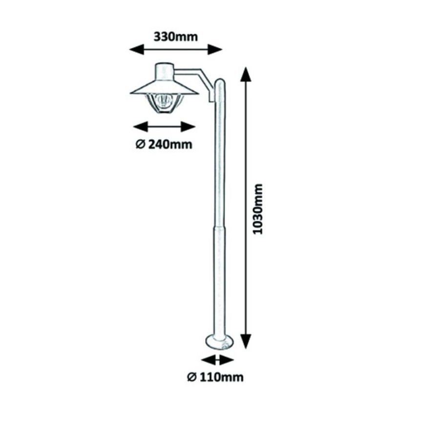 Rabalux - Candeeiro exterior 1xE27/10W/230V IP44