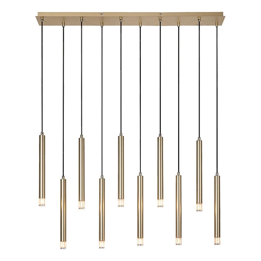 Rabalux - Candeeiro suspenso 10xG9/5W/230V dourado