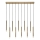 Rabalux - Candeeiro suspenso 10xG9/5W/230V dourado