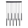 Rabalux - Candeeiro suspenso 10xG9/5W/230V preto