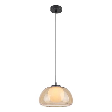 Rabalux - Candeeiro suspenso 1xG9/5W/230V castanho/fumado