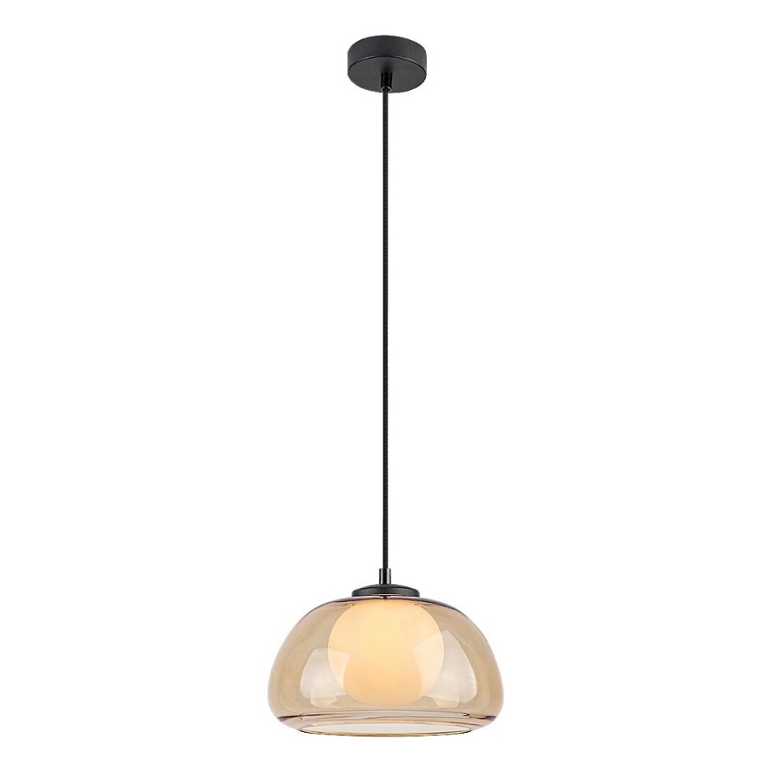Rabalux - Candeeiro suspenso 1xG9/5W/230V castanho/fumado