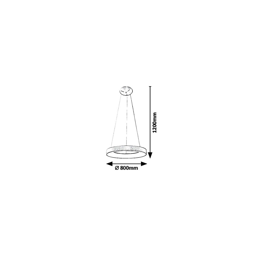 Rabalux - Candeeiro suspenso LED CARMELLA LED/80W/230V diâmetro 80 cm