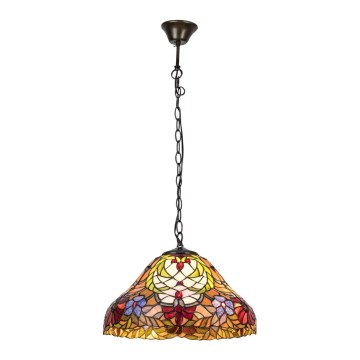 Rabalux - Candelabro em vitral Tiffany 2xE27/60W/230V