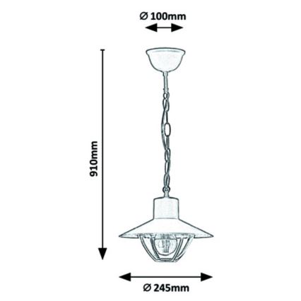 Rabalux - Candelabro exterior 1xE27/10W/230V IP44