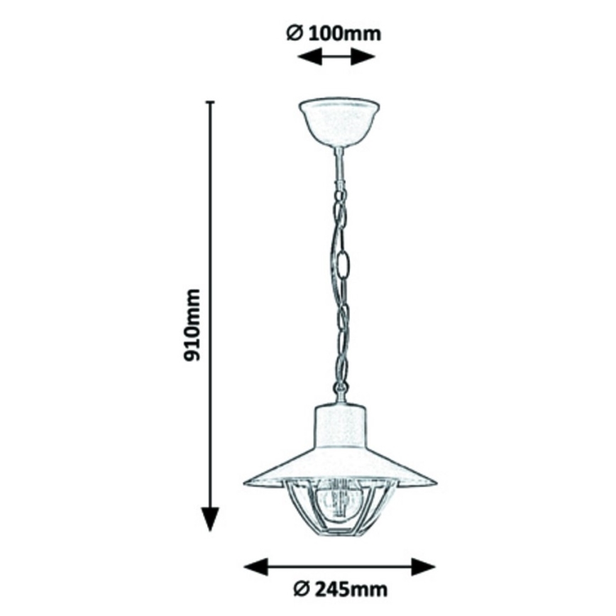 Rabalux - Candelabro exterior 1xE27/10W/230V IP44