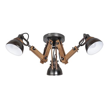 Rabalux - Candelabro integrado 3xE14/15W/230V preto antigo