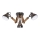Rabalux - Candelabro integrado 3xE14/15W/230V preto antigo